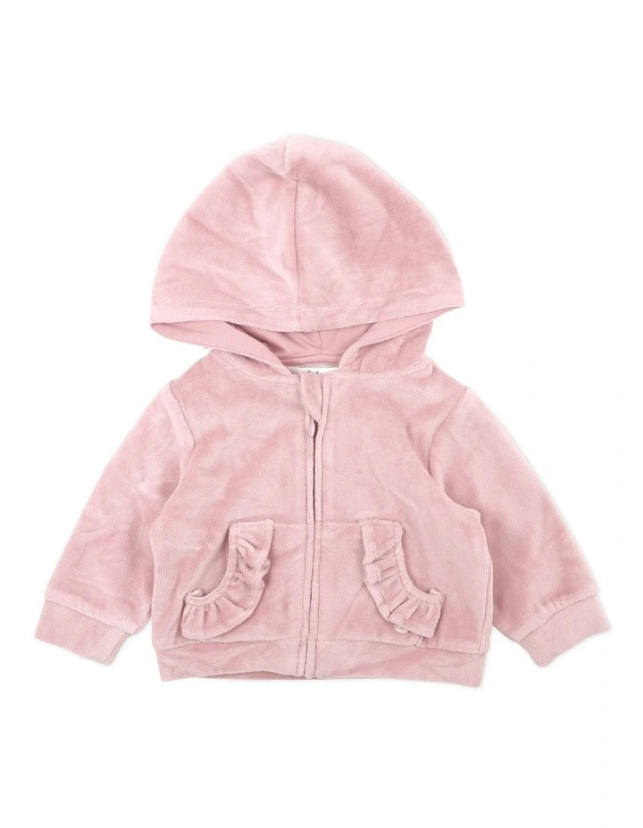 Bebe By Minihaha Velour Track Suit Top - Dusky Pink – Outlet Shop For Kids