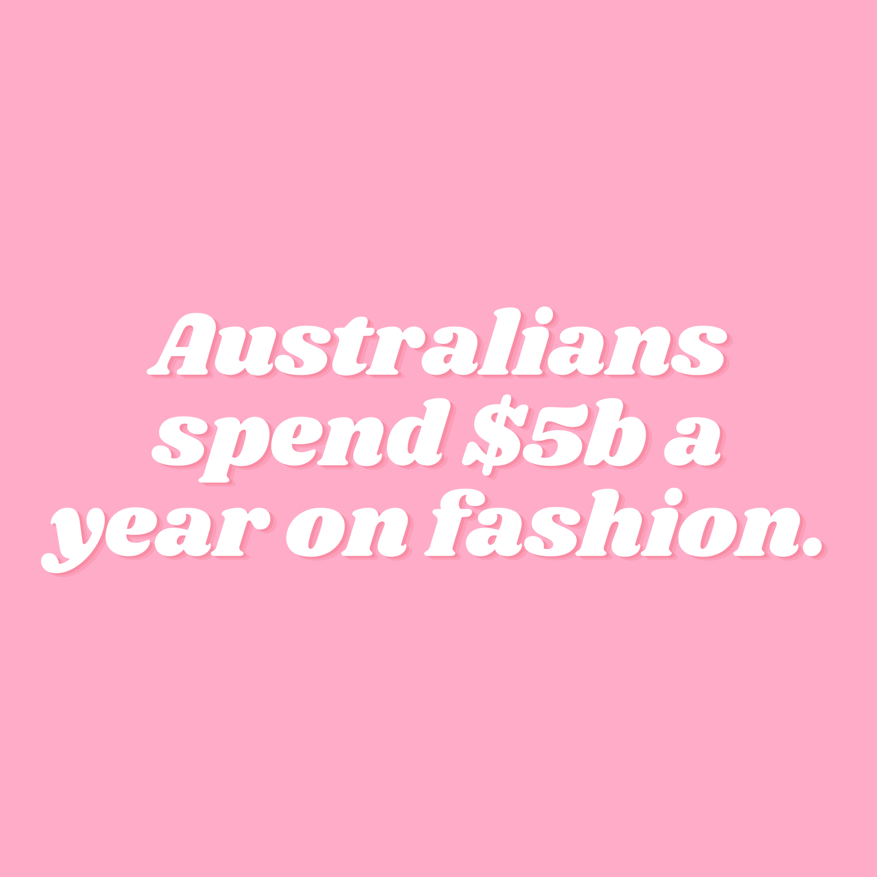 Australians spend $5 BILLION on fashion every single year.