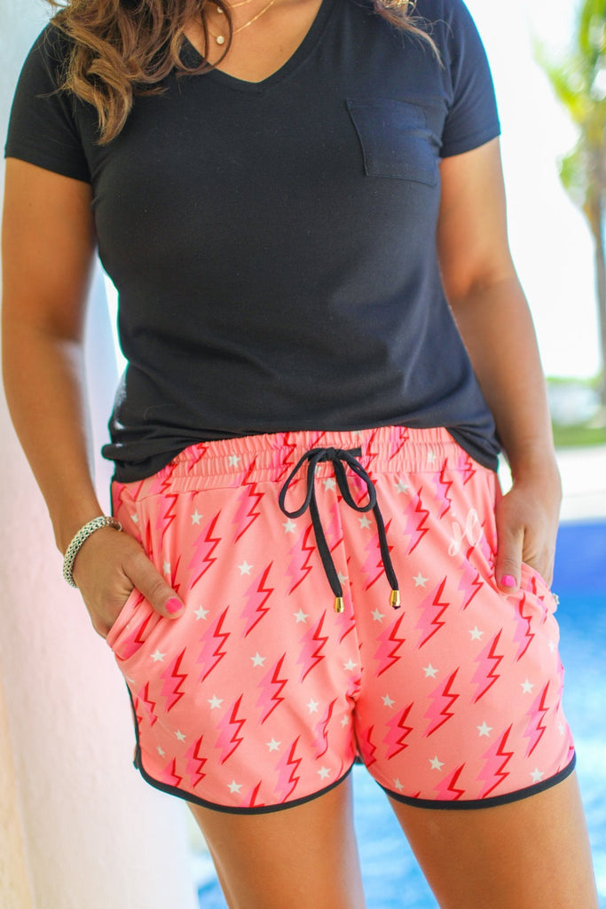 Hot pink Drawstring Everyday Shorts