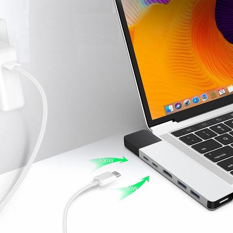 Accessoires Mac Station d'accueil et Dock HyperDrive NET 6-in-2 Dock pour  MacBook Pro Touch Bar - Gris sidéral