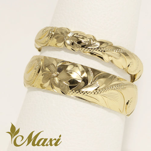 14K Gold] Honu 4mm & 6mm Ring/ Couple & Wedding *Made to Order