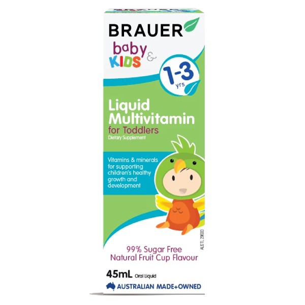 Brauer Baby Kids Liquid Multivitamin For Toddlers 45ml Corner Chemist