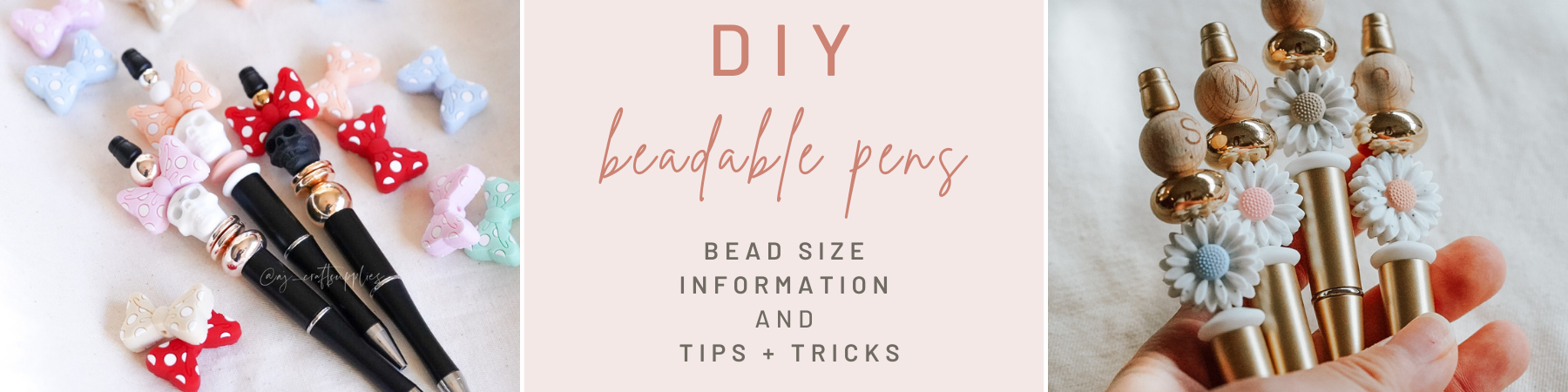 DIY Metallic Pink Beadable Pen, Make Your Own Pens