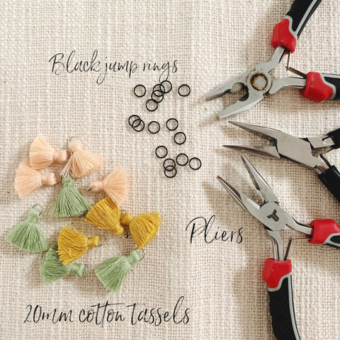 how to switch jump rings on our 20mm mini cotton tassels