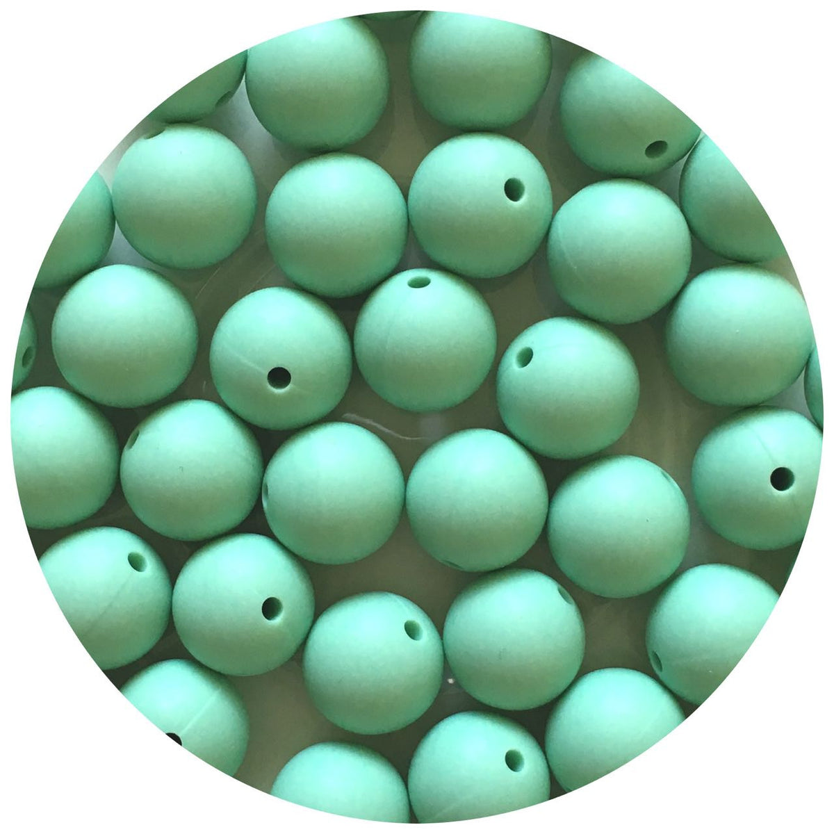 Mint Green 15mm Round 10 Beads Aj Craft Supplies