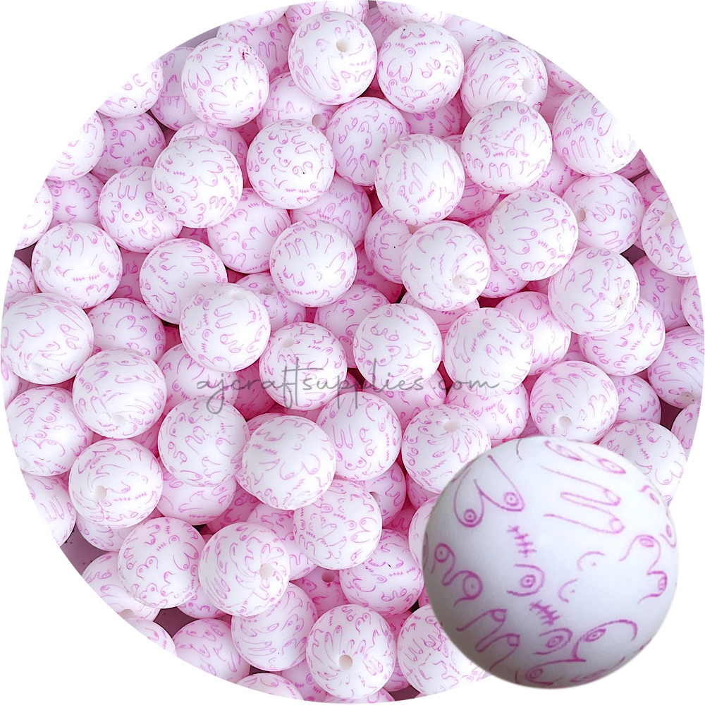 240PCS Valentines Silicone Beads, Valentines Beads Bulk 12mm Pink Silicone  Abacus Beads Valentines Day Beads Heart Beads For Keychains Making