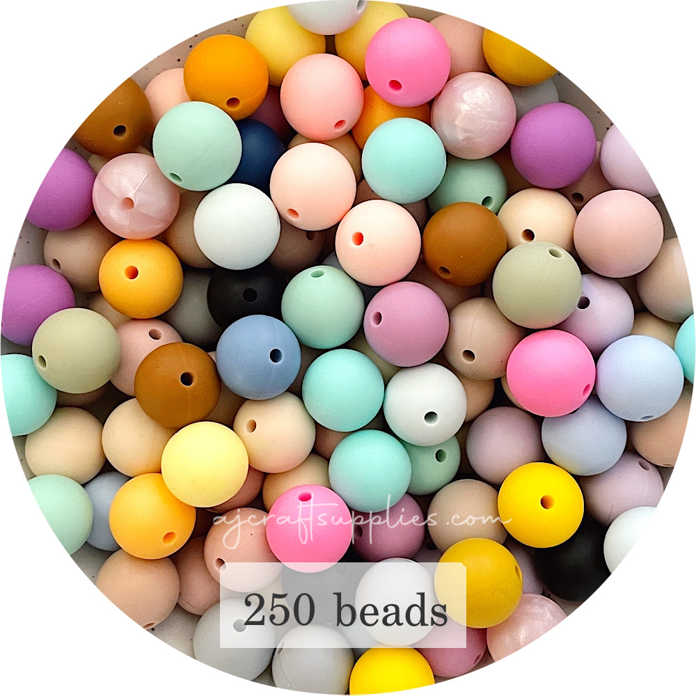 15mm Yellow Silicone Beads, Silicone Beads in Bulk, 15mm Silicone