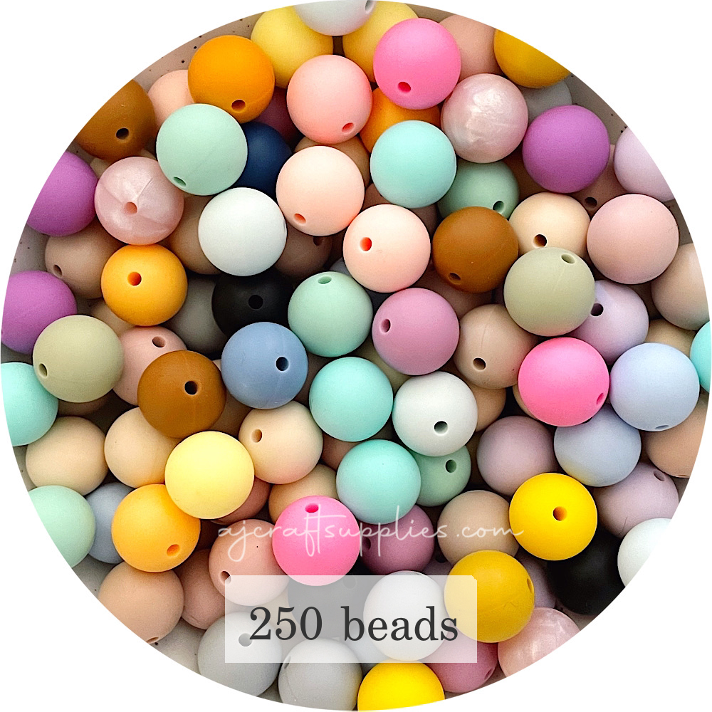 Wholesale 100Pcs Silicone Beads 15mm Round Silicone Bead Bulk