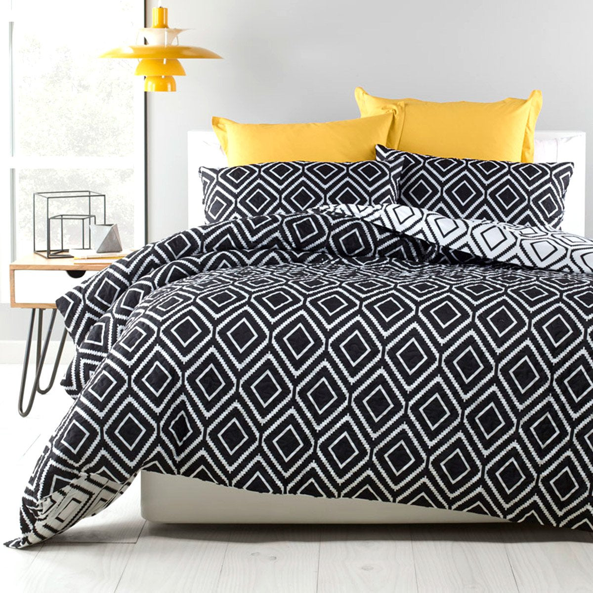 Choula Quilted Effect Quilt Duvet Cover Set My Linen Corner