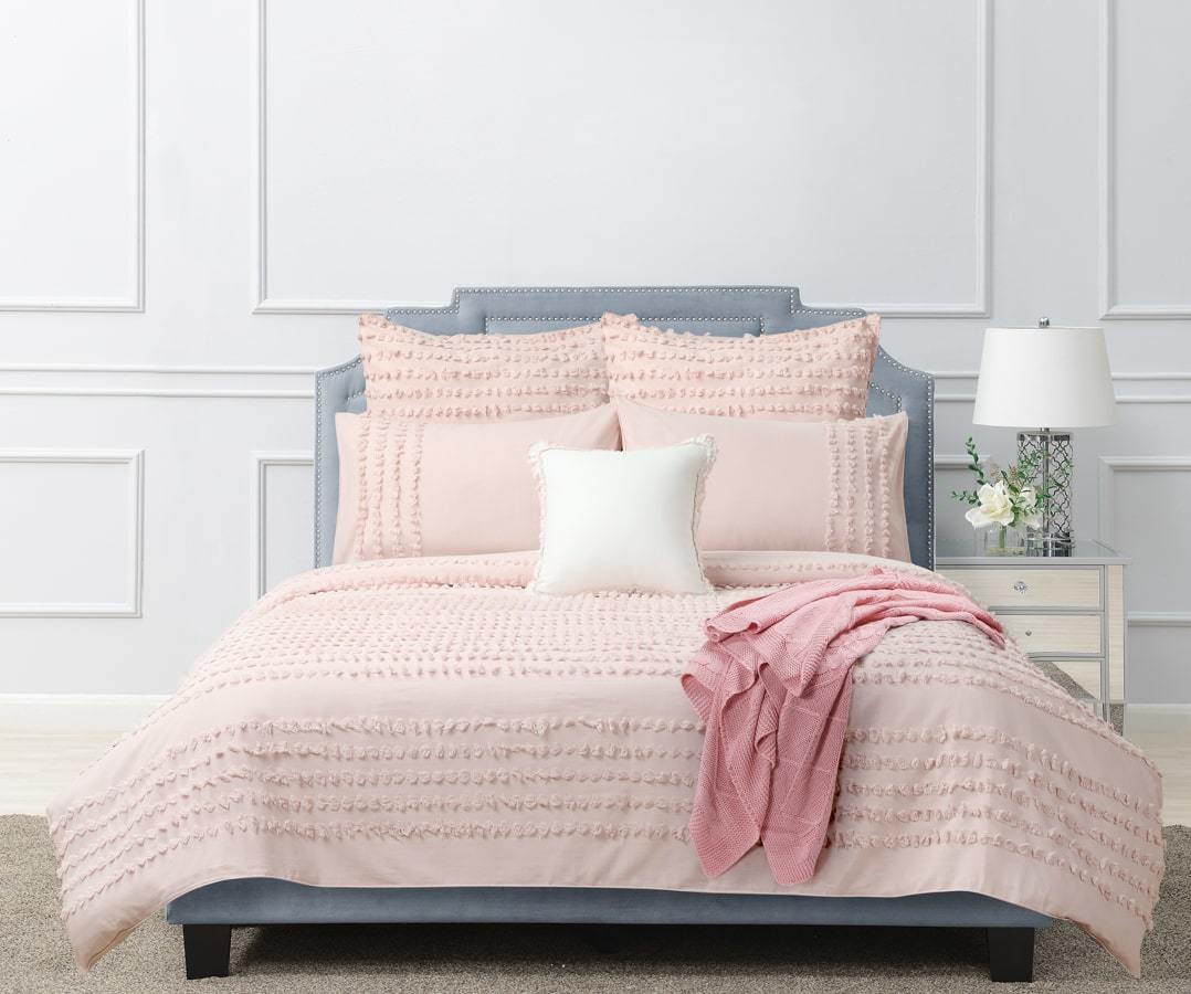 Dale Blush Quilt Cover Set My Linen Corner