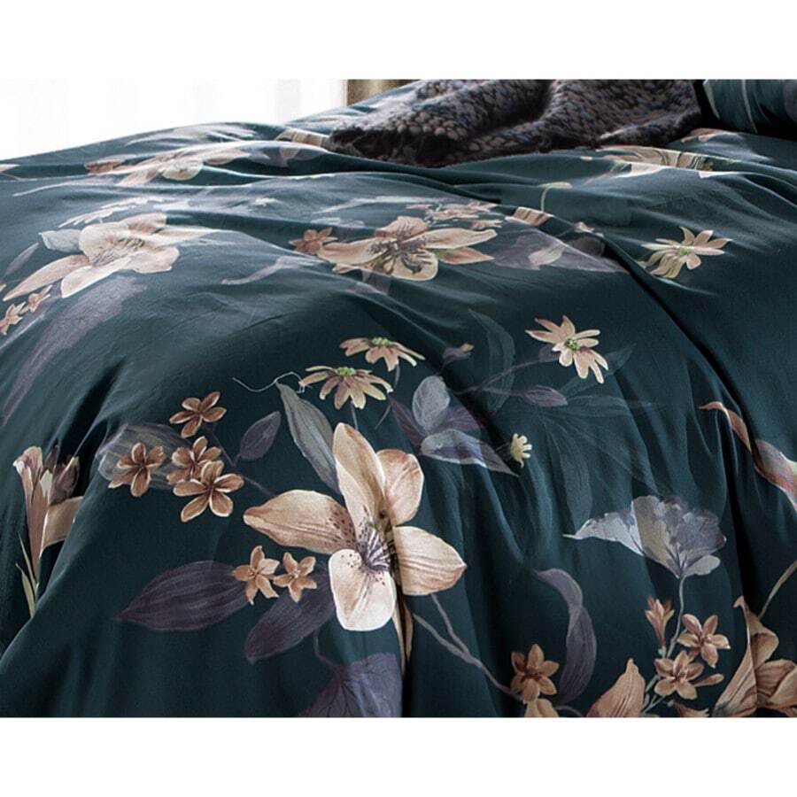 Patina Dark Teal Quilt Cover Set My Linen Corner