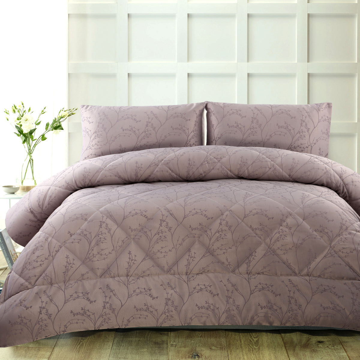 Pippa Mauve Comforter Set 3 Piece My Linen Corner