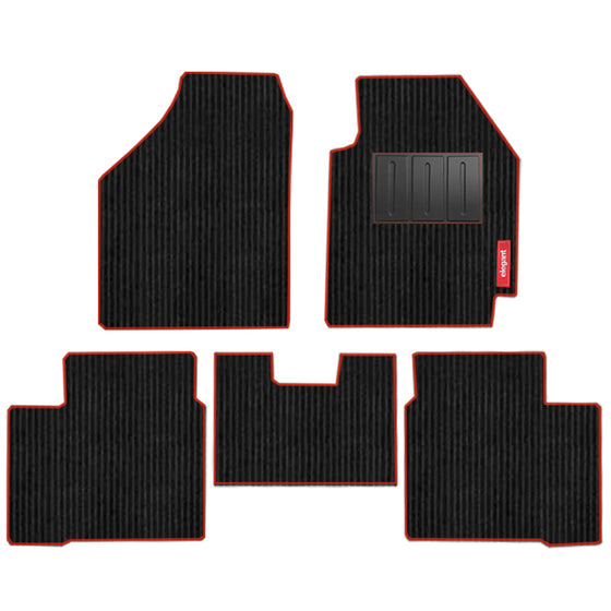 Cord Carpet Floor Mat Black And Red (Set of 7), Suv Car Floor Mats Online