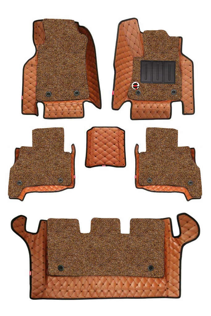 7d Car Floor Mat Tan And Black Set Of 6 Elegant Auto Retail