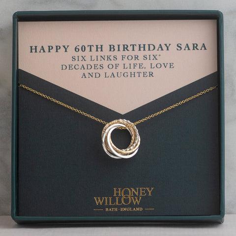 60th birthday necklace Honey Willow