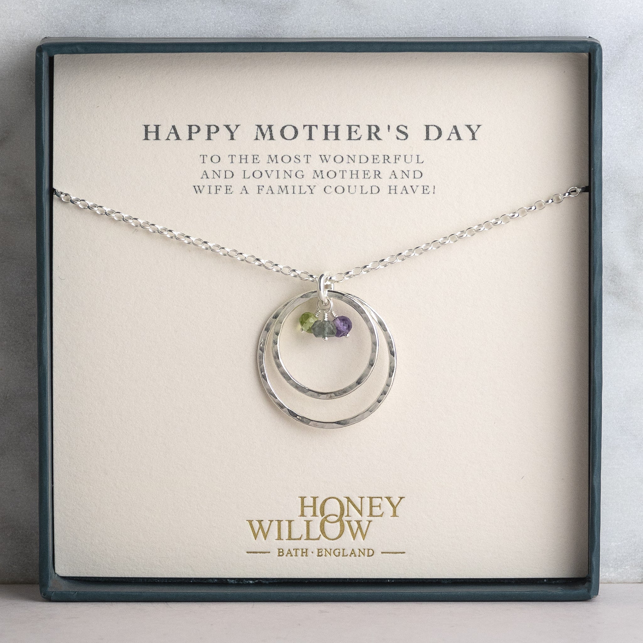 mothers day silver necklace