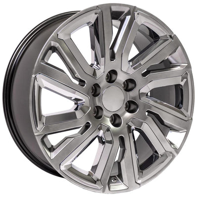 22 CV39 Replica Wheel Rim 22x9 Hyper Silver Fits GMC Sierra 1500 2500 HD Aftermarket Replacement