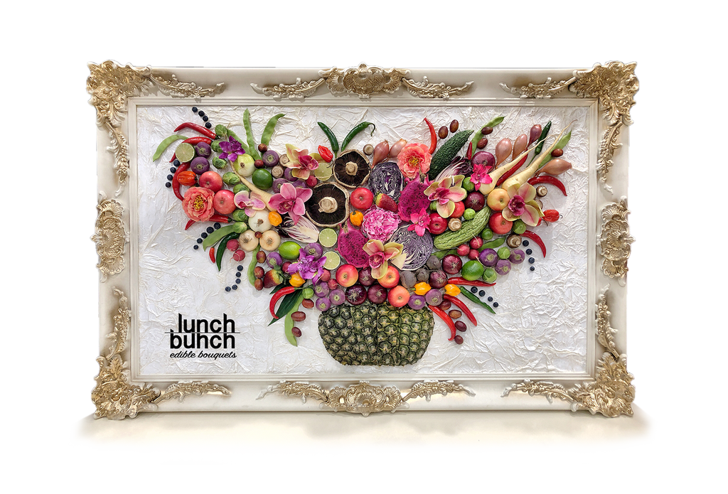 Framed Art Work Lunch Bunch edible bouquets edible wall