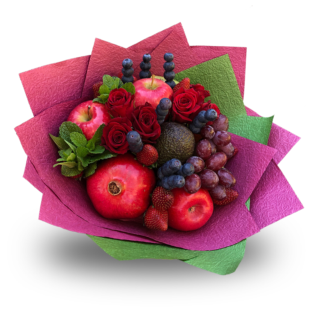 Fruits, Berries and Flowers Edible Bouquet