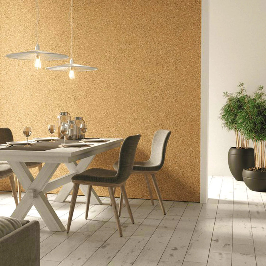 Cork Decorative Wall Tiles Self Adhesive  - Natural