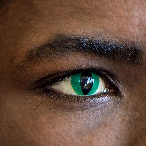 Green Lizard Eye - 2 lenses