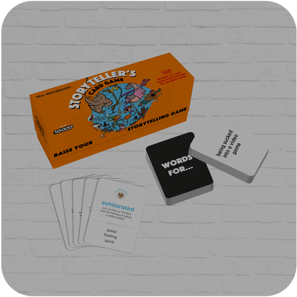 Storytellers Card Game with 300 word cards & 200 stories