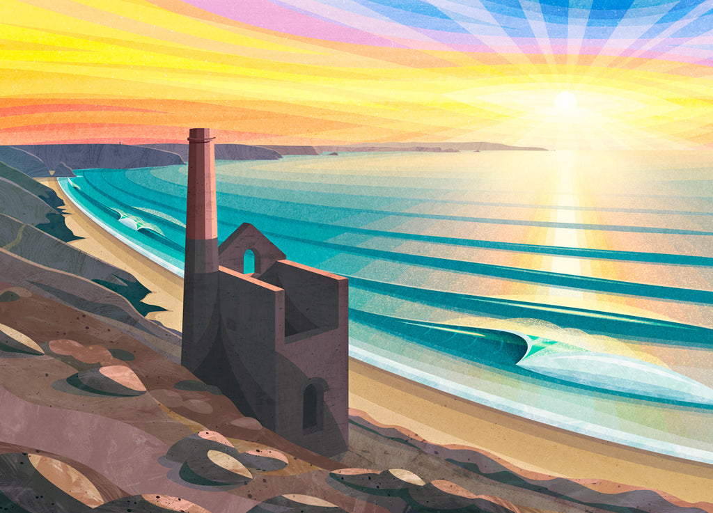 Wheal Coates print by Laurie McCall