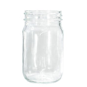 32 oz. Clear Glass Jar with Black Plastic Cap (70/400) (V6) (V6)