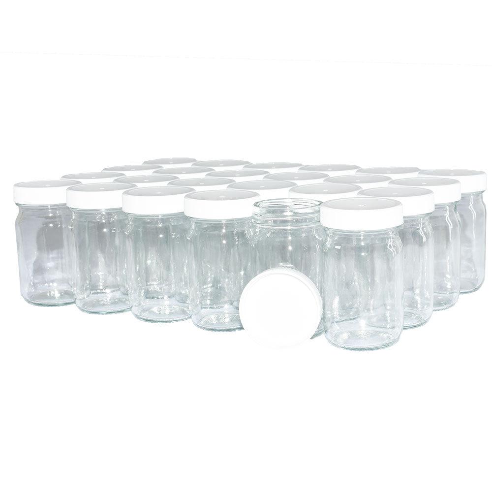 32 oz. Clear Glass Jar with Black Plastic Cap (70/400) (V6) (V6)