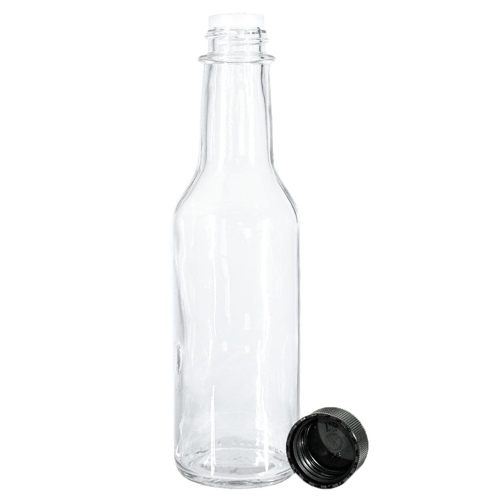 https://cdn.shopify.com/s/files/1/1889/2783/products/5-oz_-Clear-Glass-Hot-Sauce-Bottle-with-Black-Unlined-Cap-and-Orifice-Reducer-24414-V1-24-V1-2.jpg?v=1672845368&width=1000