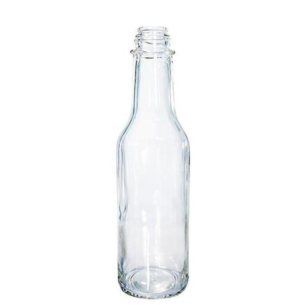 4 oz. Clear Glass Jar with White Plastic Cap (48/400) (V4) (V7)