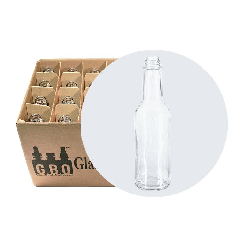 Clear Glass Water Bottle — White Confetti Box