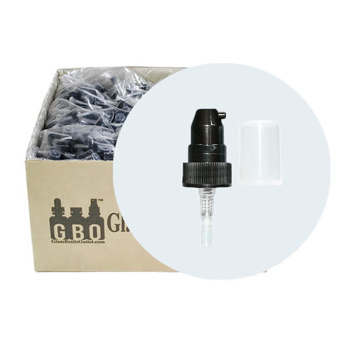 Black Treatment Pump (Ribbed) (20-400) (2 oz) (Dosage: .4 ml) (V20)