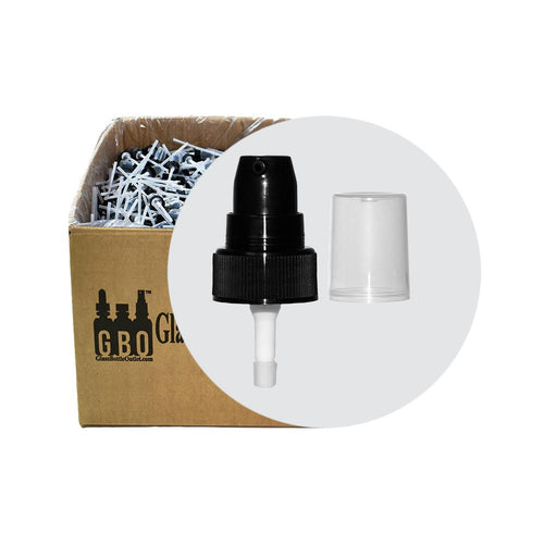 Black Treatment Pump (Ribbed) (22-400) (4 oz.) (Dosage: .25 ml) (V15)