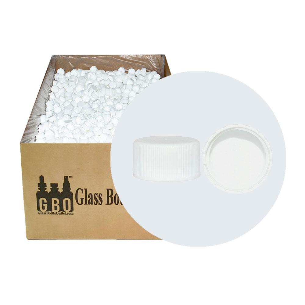 4 oz. Clear Glass Jar with White Plastic Cap (48/400) (V4) (V7)