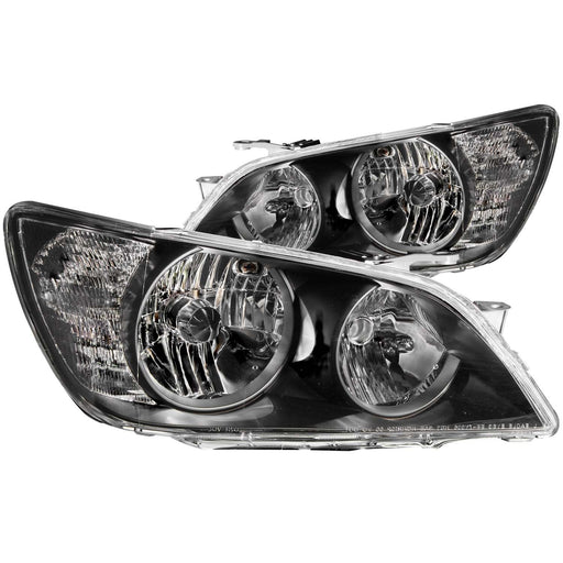 Black Housing HID Headlights Compatible with Lexus IS300 2001-2005 Includes Left Driver and Right Passenger Side Headlamps