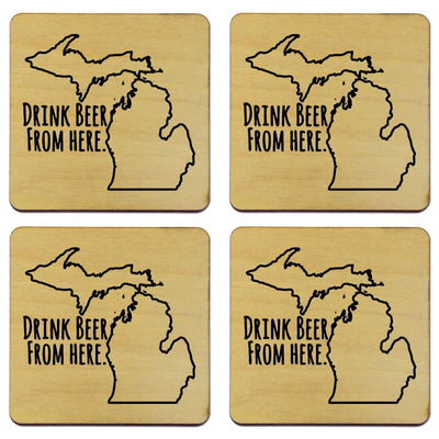 michigan drink coasters