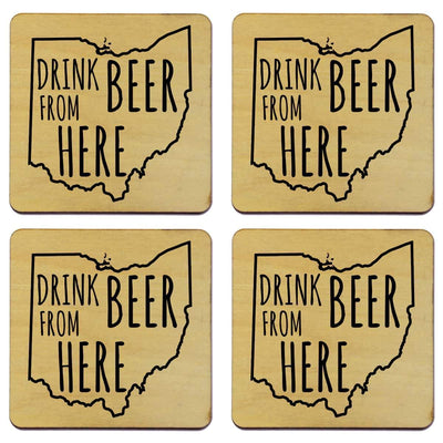 ohio drink coasters