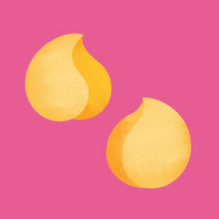 chickpeas illustration on a pink background
