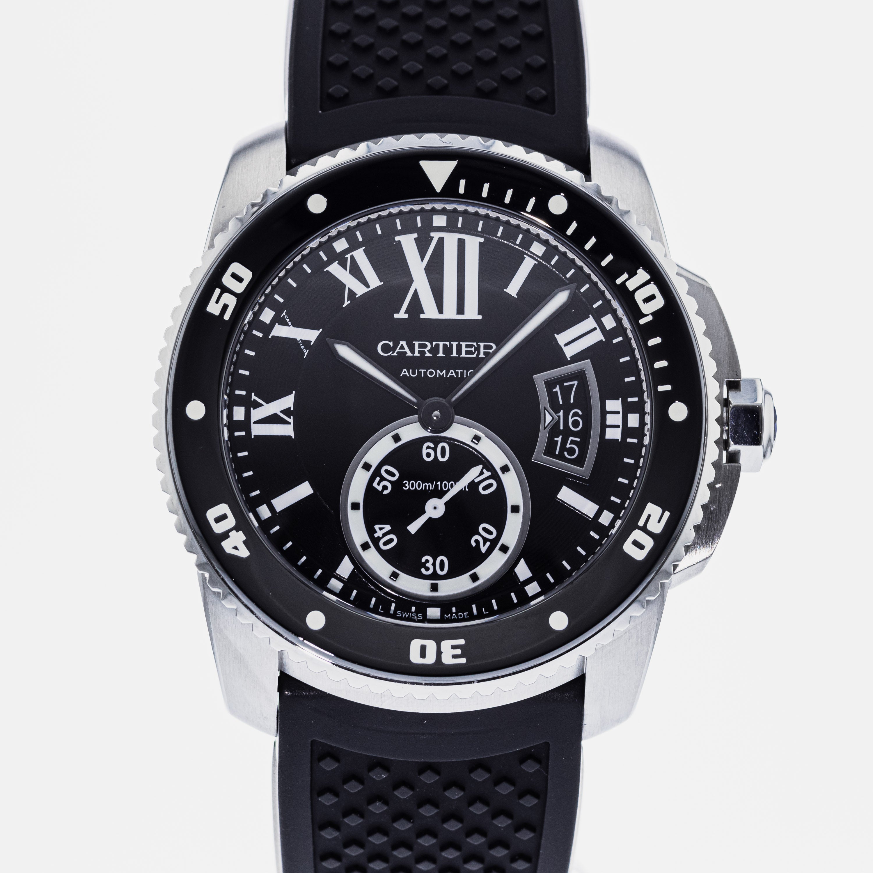 Authentic Used Cartier Calibre de Cartier Diver W7100056 Watch (10-10 ...