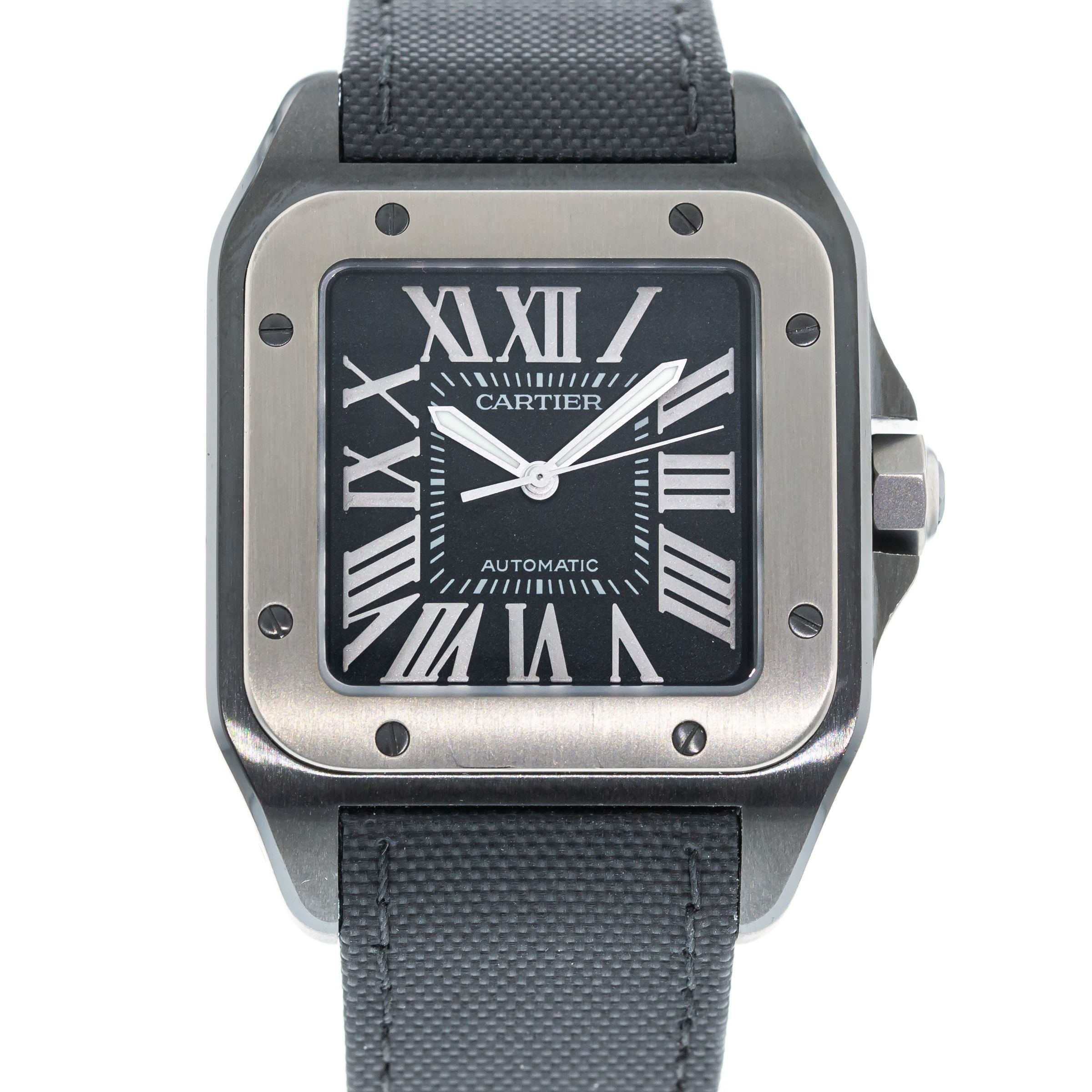 pre owned cartier santos 100