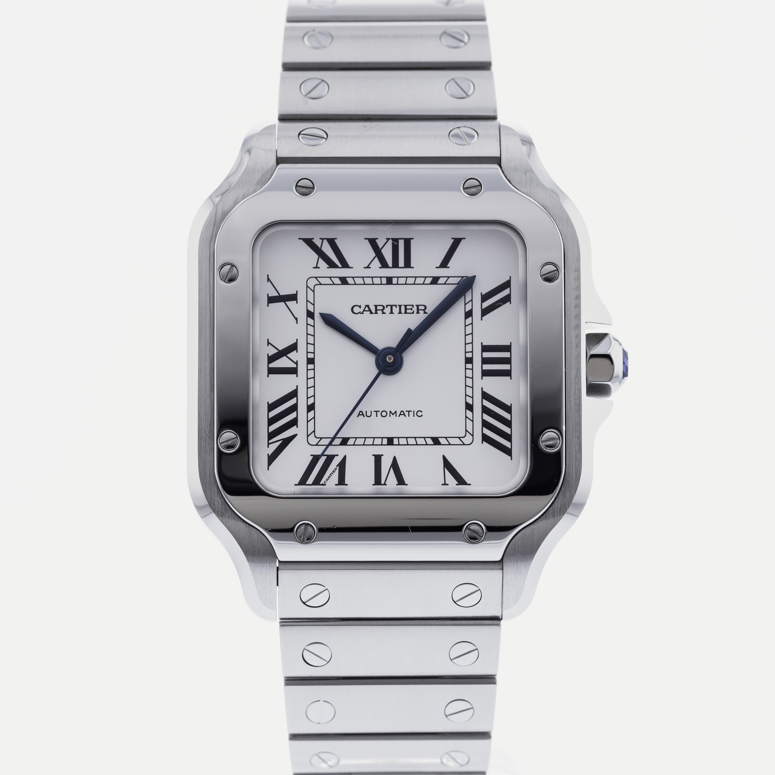 Authentic Used Cartier Santos de Cartier Medium WSSA0029 Watch (10-10 ...