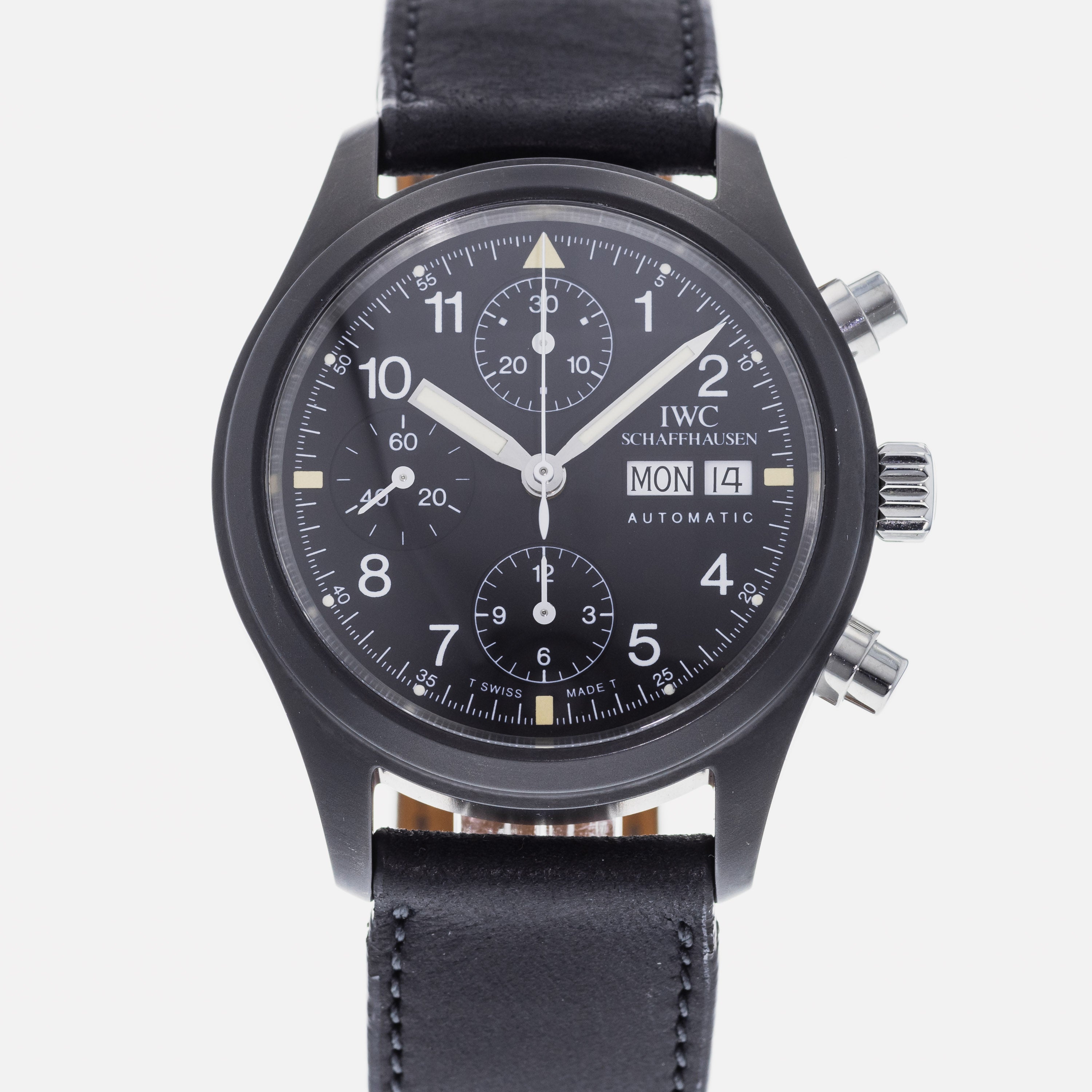 Authentic Used IWC Pilot Fliegerchronograph Keramik IW3705-03 Watch (10 ...