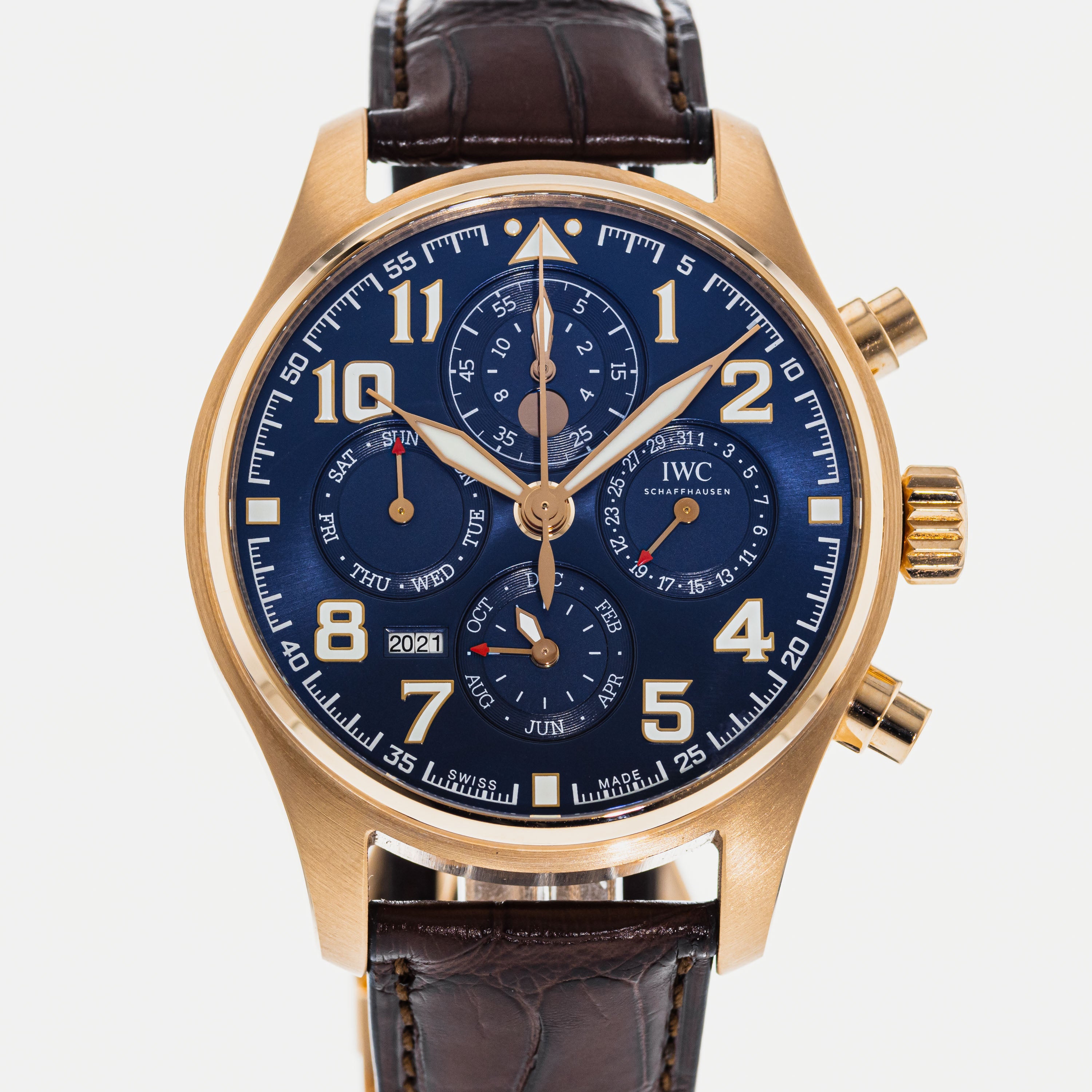 Authentic Used IWC Pilot Le Petit Prince Perpetual Calendar Chronograph