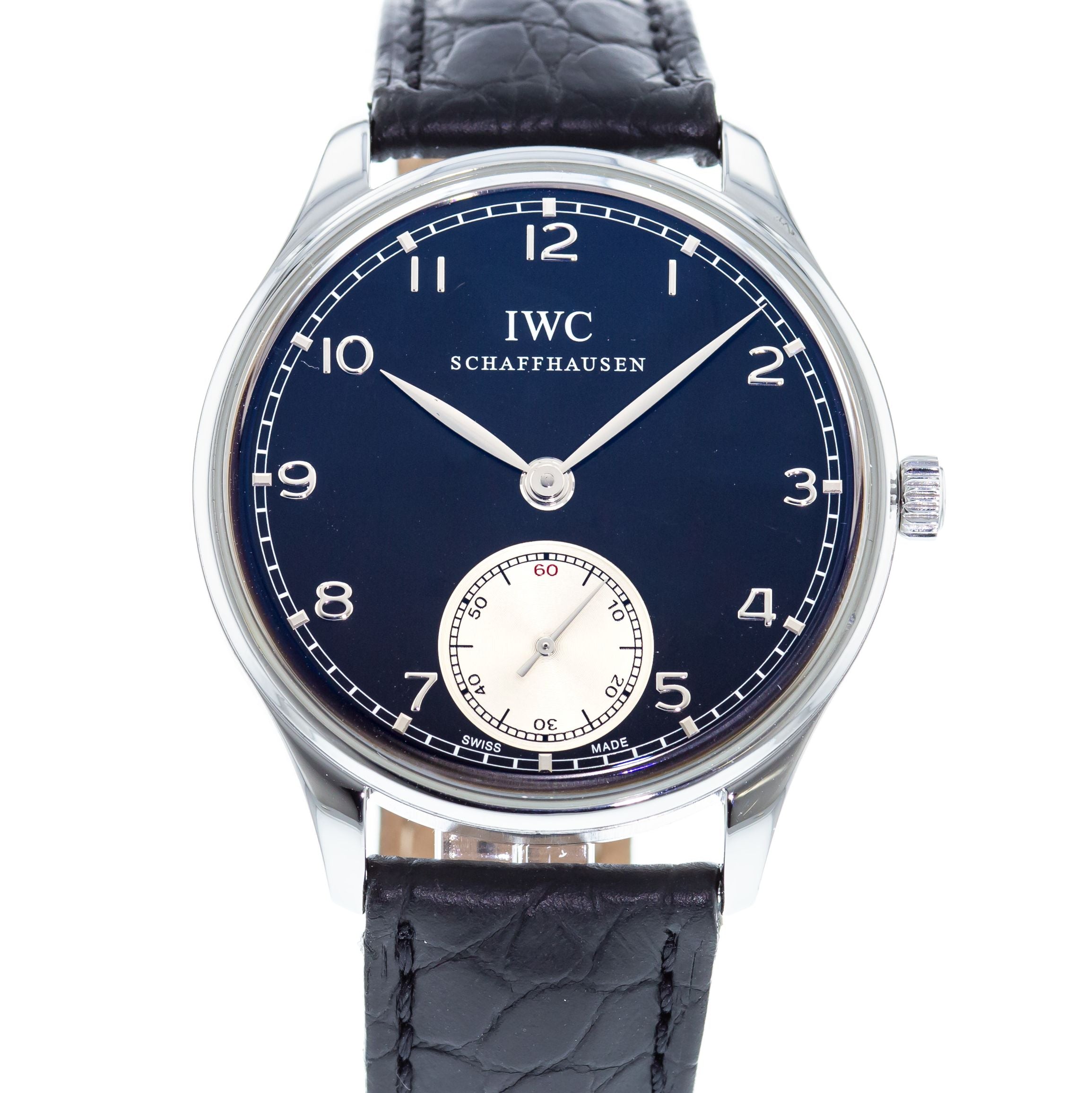Authentic Used IWC Portuguese Hand-Wound IW5454-04 Watch (10-10-IWC-KNETP8)