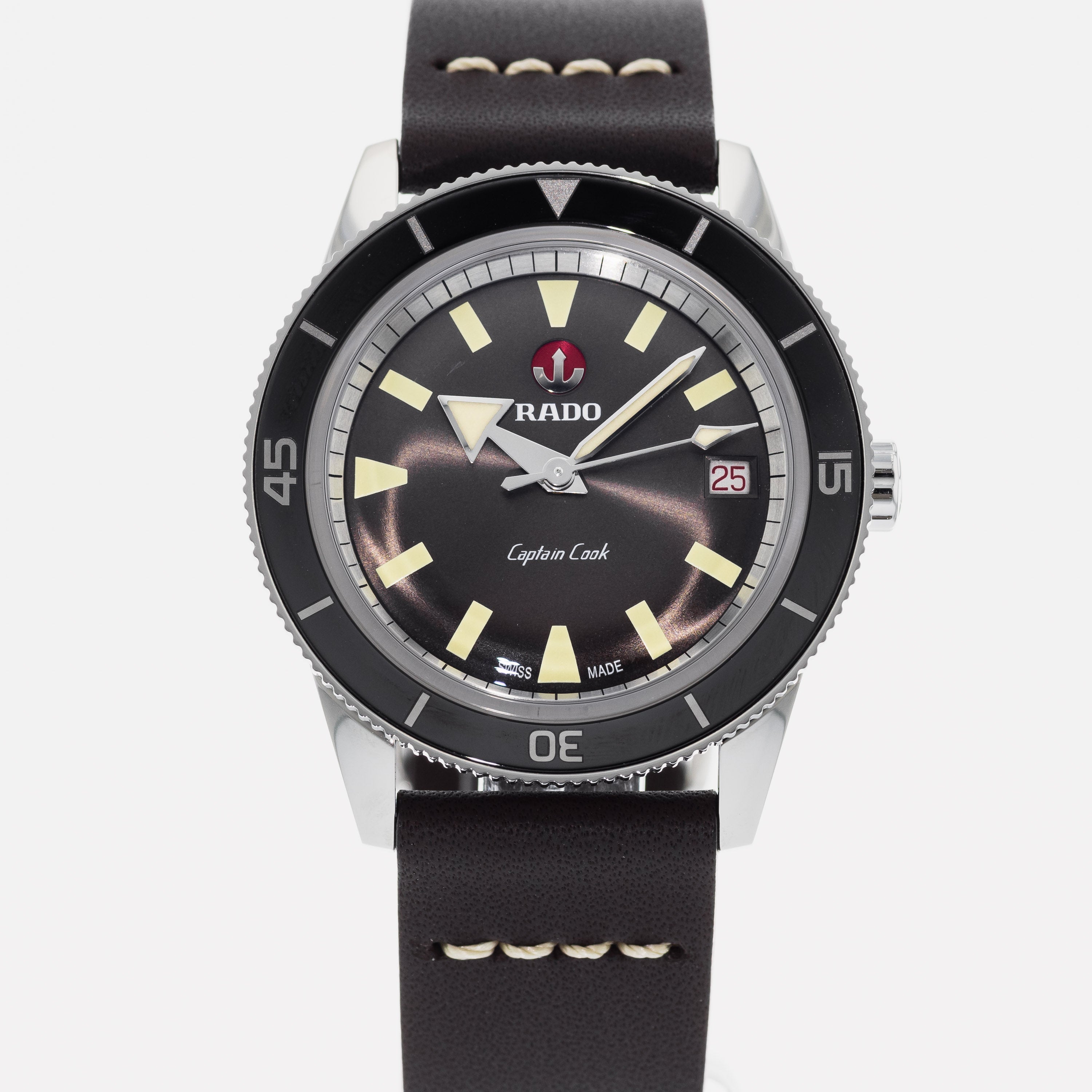 Authentic Used Rado Captain Cook Automatic 37mm Dark Brown Dial On ...