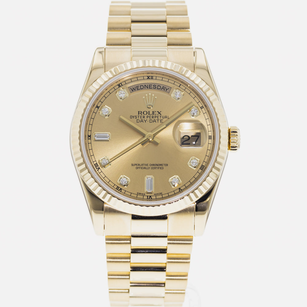 Uden tvivl Pekkadillo vision Authentic Used Rolex Day-Date President 118238 Watch (10-10-ROL-RFN3MB)