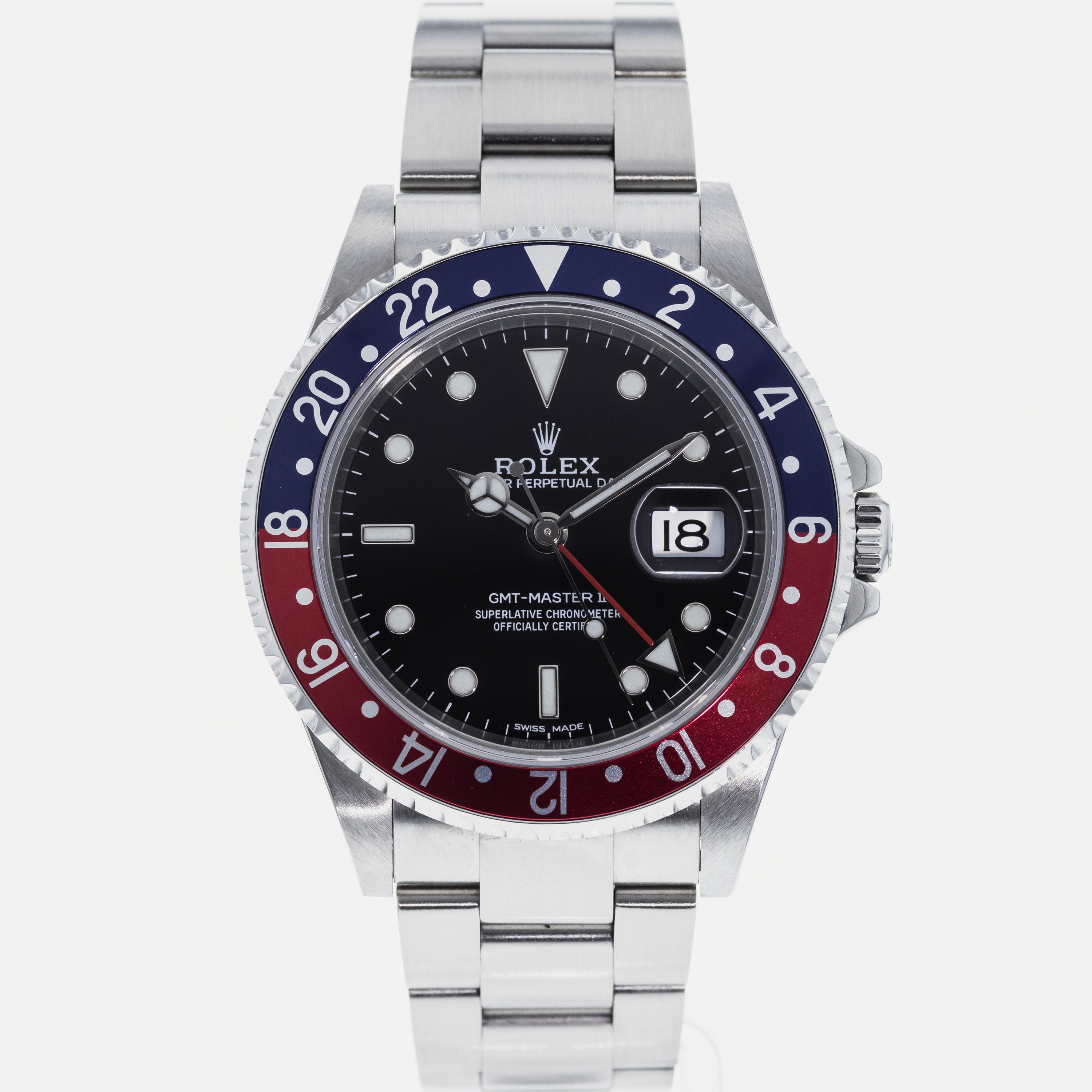 Authentic Used Rolex GMT-Master II Pepsi 16710BLRO Watch (10-10-ROL-ETPYLB)