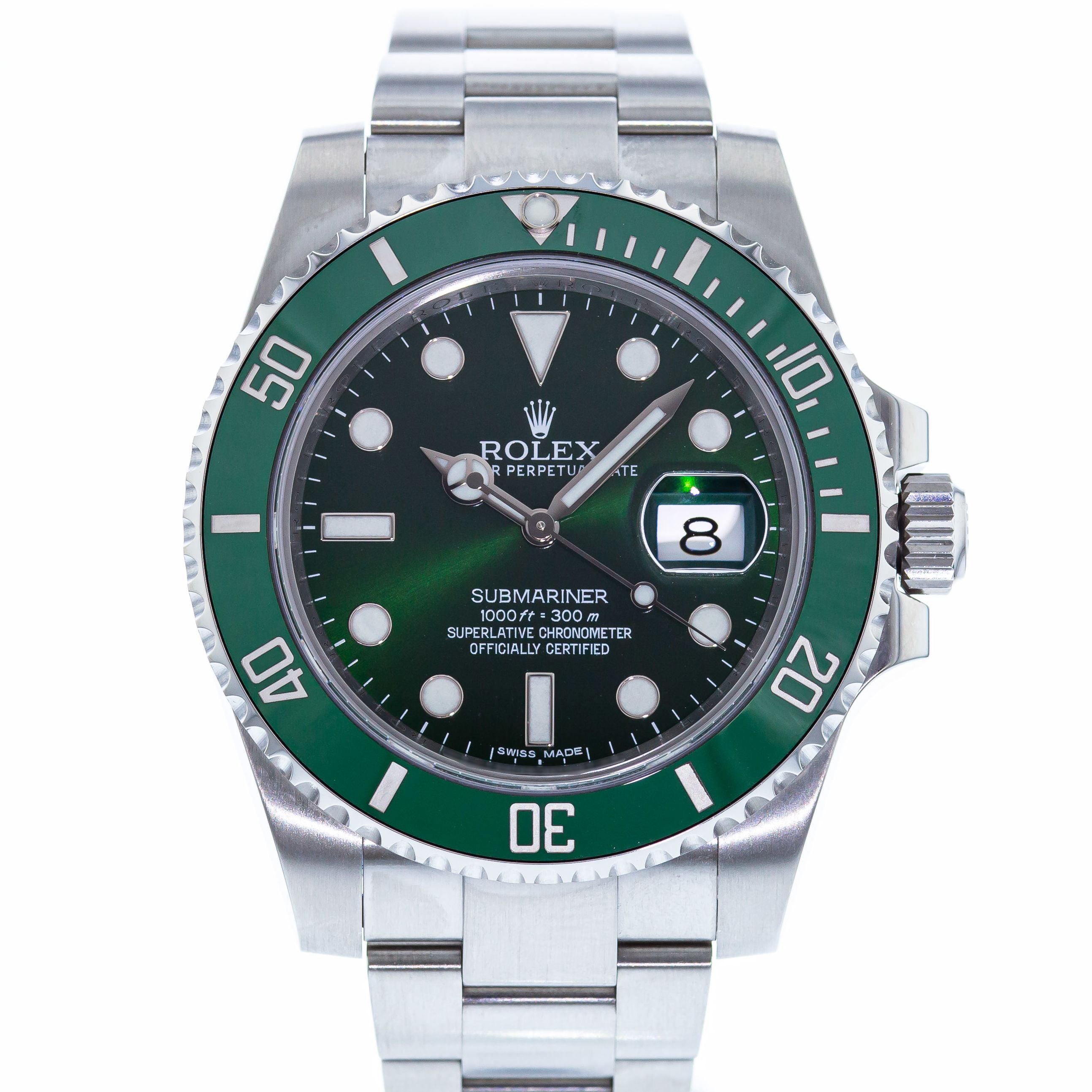 Rolex submariner Hulk 2013 116610LV with Box and Papers MINT condition