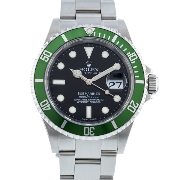 Authentic Used Rolex Submariner Kermit 16610LV Watch (10-10-ROL-GXD0SB)